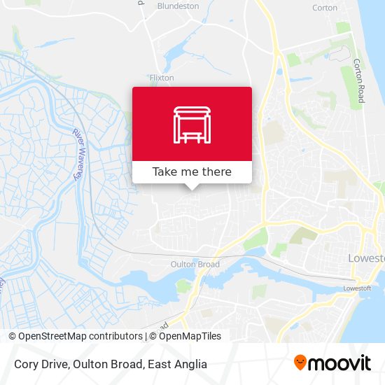 Cory Drive, Oulton Broad map