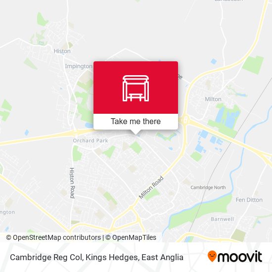 Cambridge Reg Col, Kings Hedges map