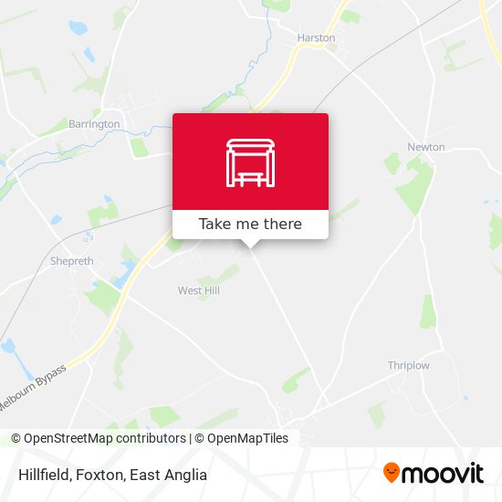 Hillfield, Foxton map