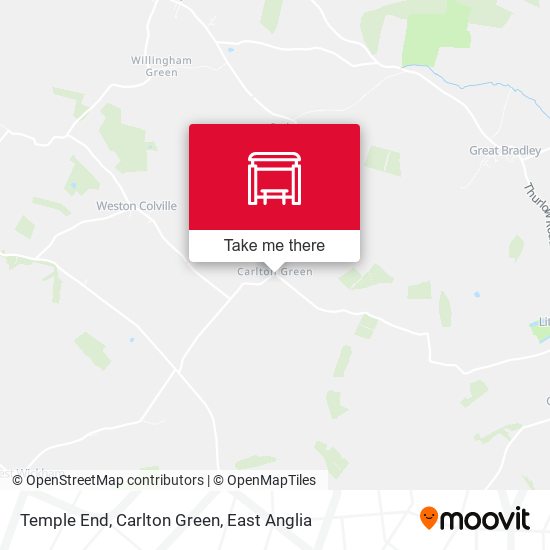 Temple End, Carlton Green map
