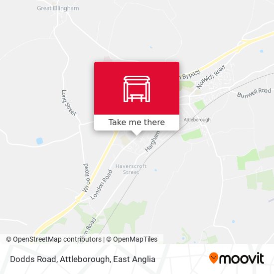 Dodds Road, Attleborough map