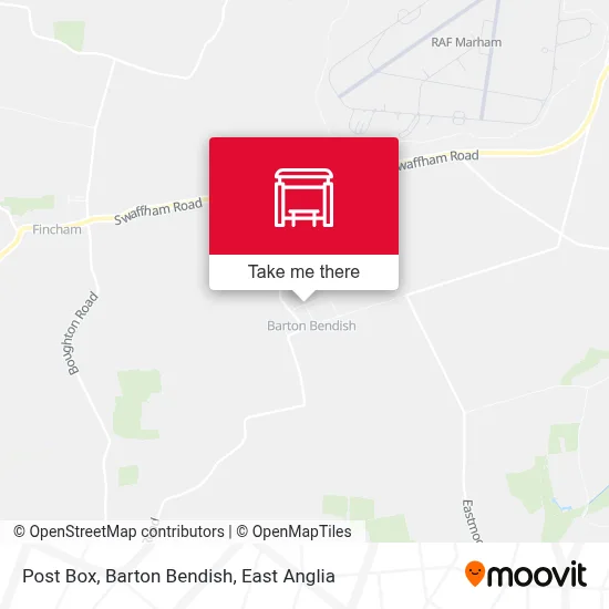 Post Box, Barton Bendish map