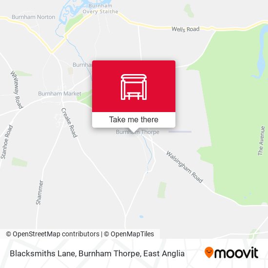 Blacksmiths Lane, Burnham Thorpe map
