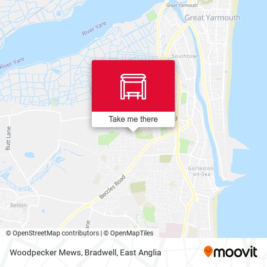 Woodpecker Mews, Bradwell map