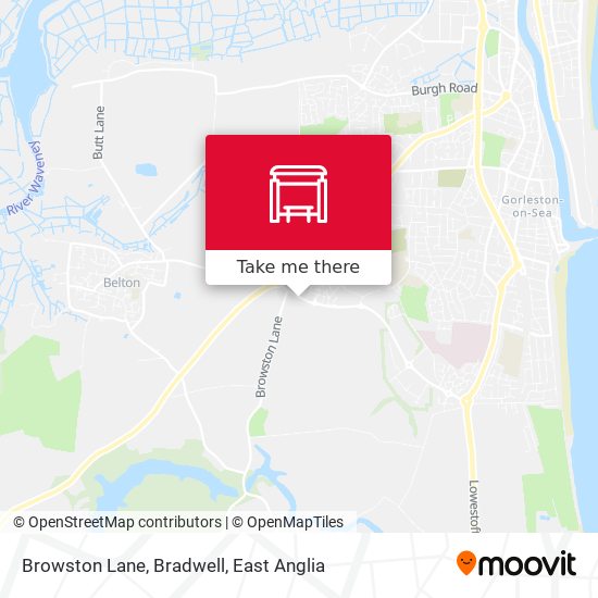 Browston Lane, Bradwell map