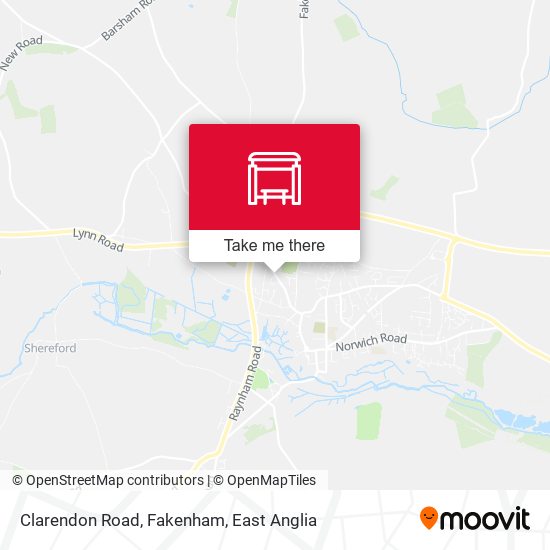 Clarendon Road, Fakenham map