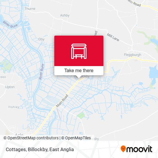 Cottages, Billockby map