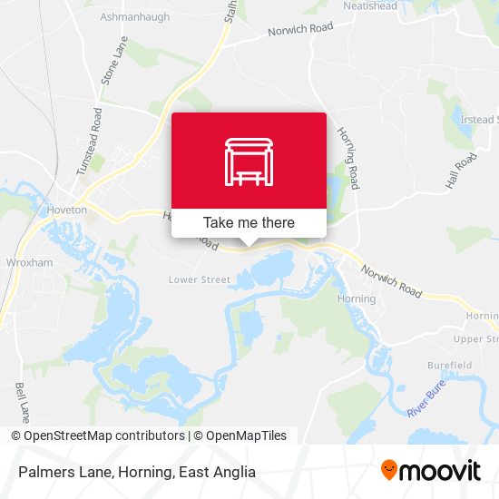 Palmers Lane, Horning map