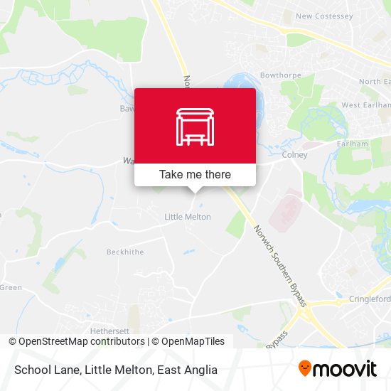 School Lane, Little Melton map
