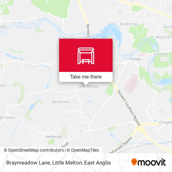 Braymeadow Lane, Little Melton map
