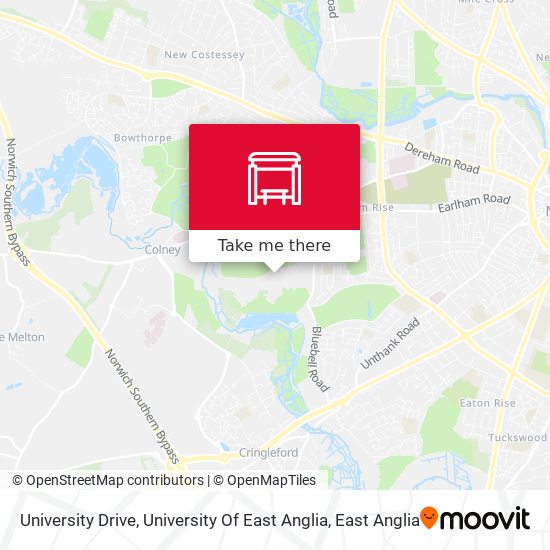 University Drive, University Of East Anglia map