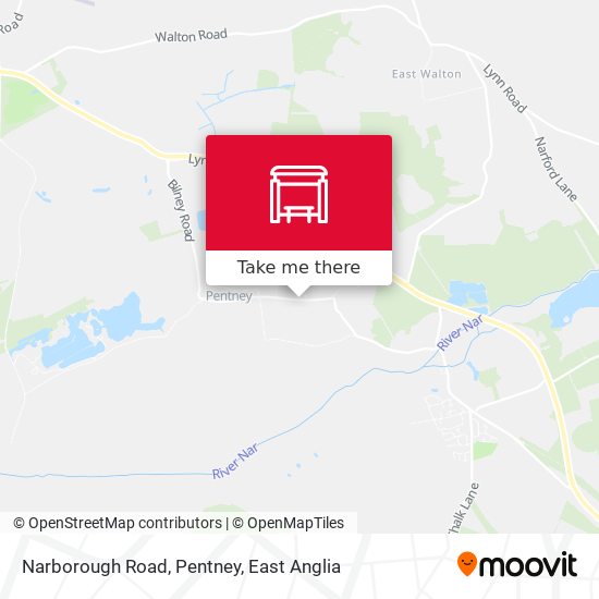 Narborough Road, Pentney map