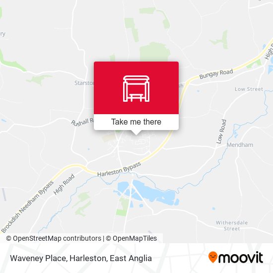 Waveney Place, Harleston map