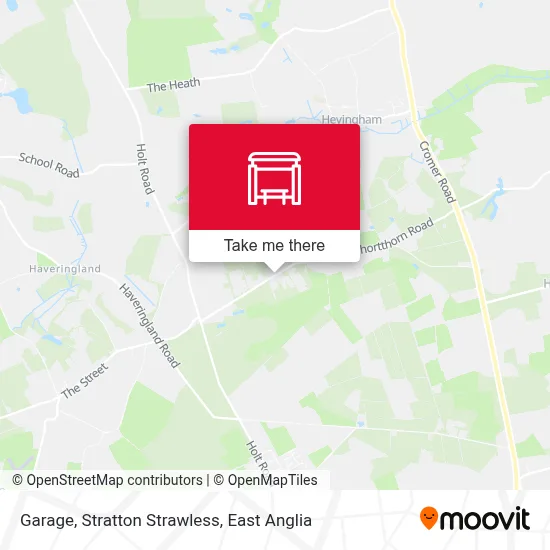 Garage, Stratton Strawless map