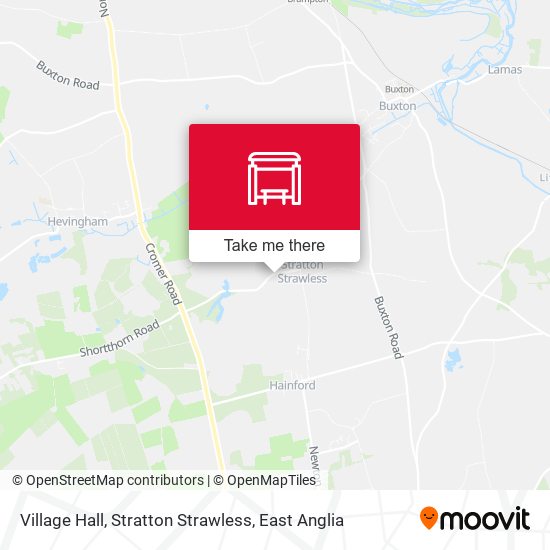 Village Hall, Stratton Strawless map