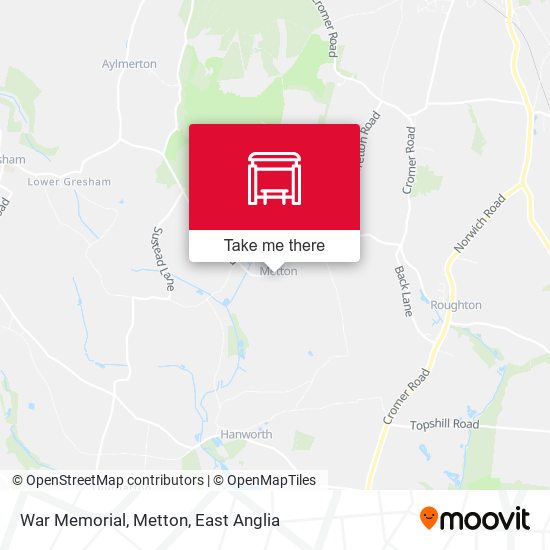 War Memorial, Metton map