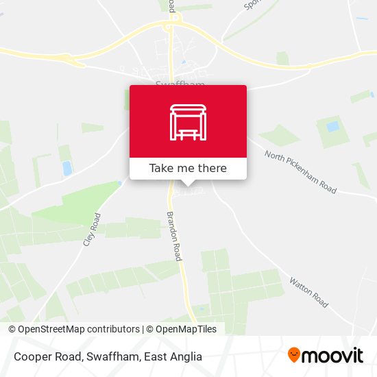 Cooper Road, Swaffham map