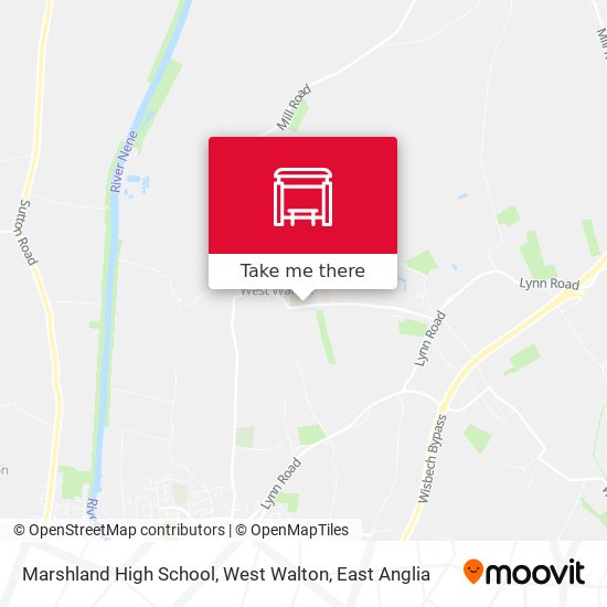 Marshland High School, West Walton map