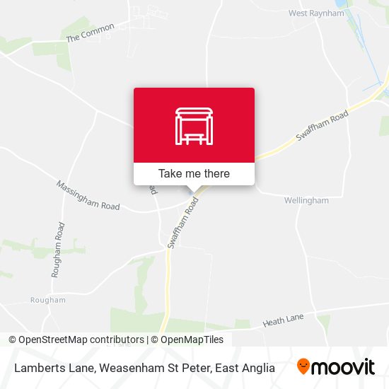 Lamberts Lane, Weasenham St Peter map