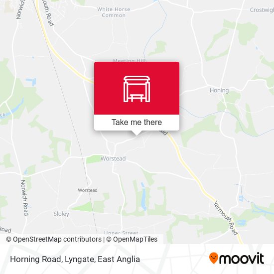 Horning Road, Lyngate map