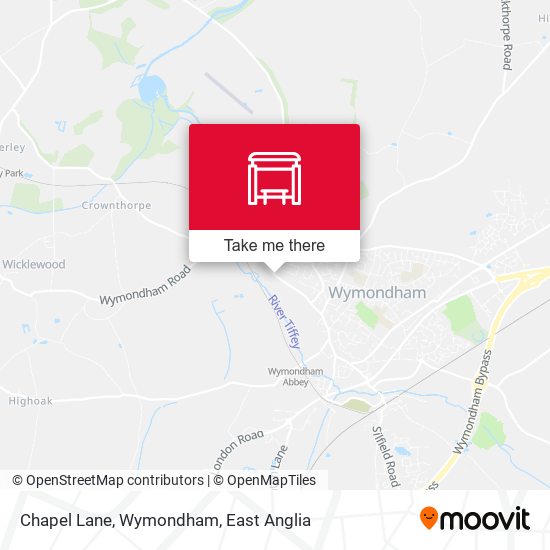 Chapel Lane, Wymondham map