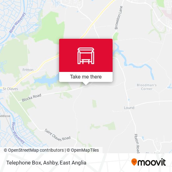 Telephone Box, Ashby map