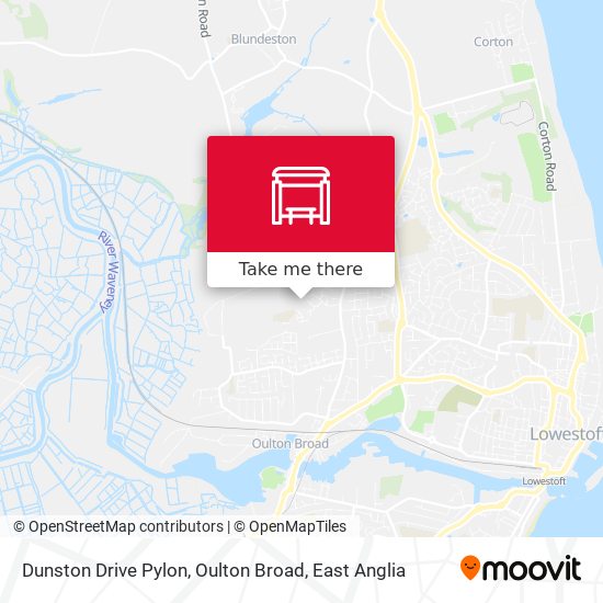 Dunston Drive Pylon, Oulton Broad map