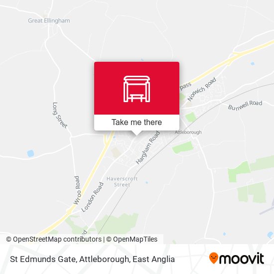 St Edmunds Gate, Attleborough map
