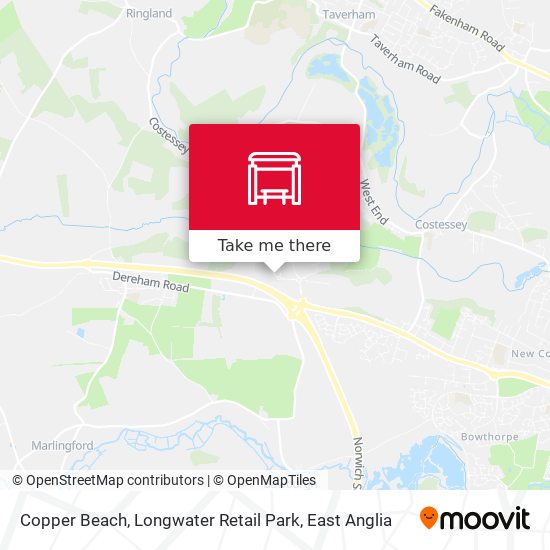 Copper Beach, Longwater Retail Park map