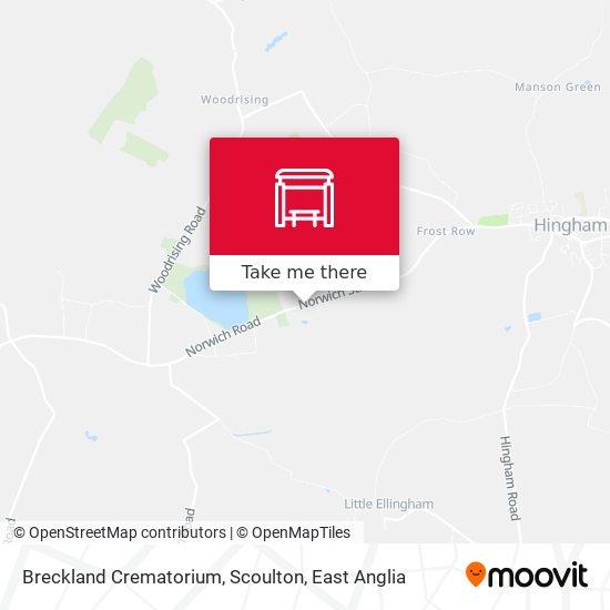 Breckland Crematorium, Scoulton map