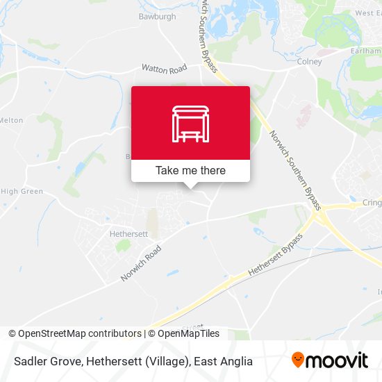 Sadler Grove, Hethersett (Village) map