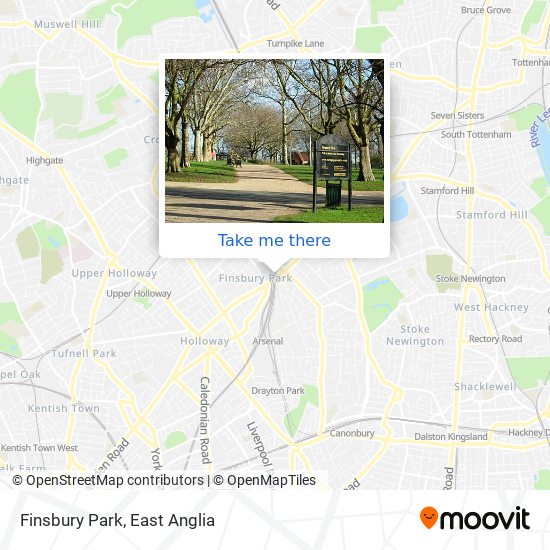 Finsbury Park map