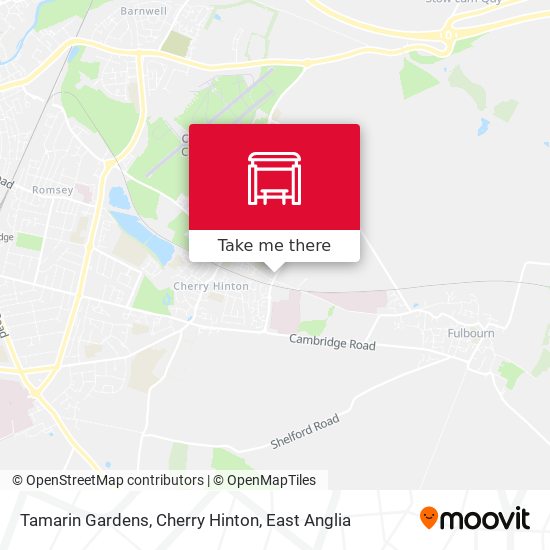 Tamarin Gardens, Cherry Hinton map