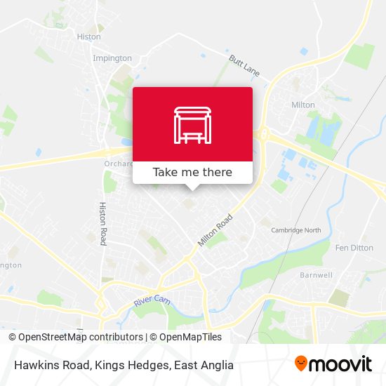 Hawkins Road, Kings Hedges map