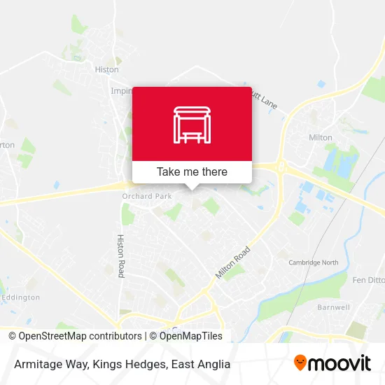Armitage Way, Kings Hedges map