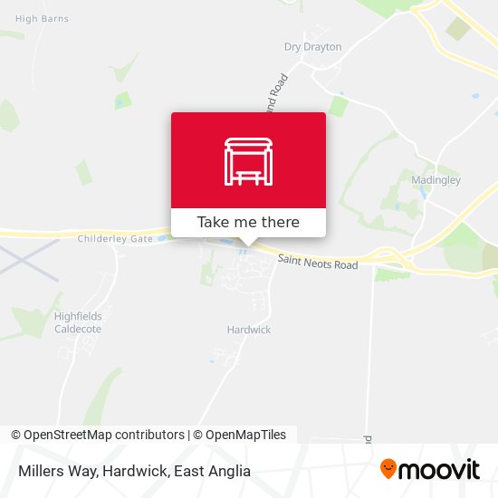 Millers Way, Hardwick map