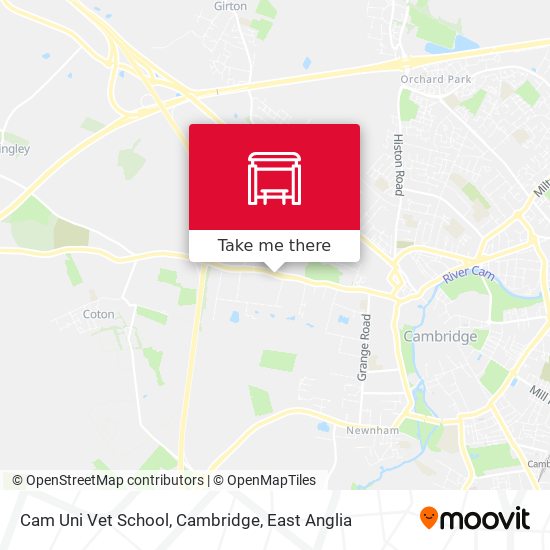 Cam Uni Vet School, Cambridge map