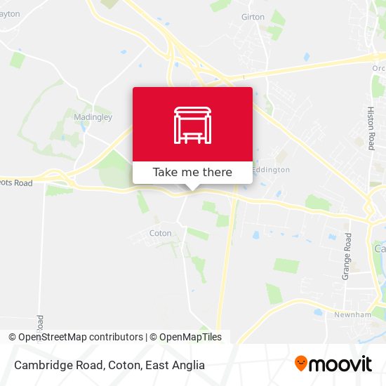 Cambridge Road, Coton map