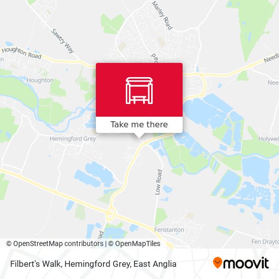 Filbert's Walk, Hemingford Grey map