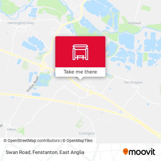 Swan Road, Fenstanton map