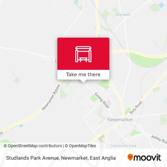 Studlands Park Avenue, Newmarket map