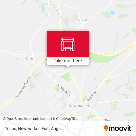Tesco, Newmarket map