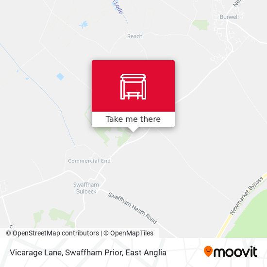 Vicarage Lane, Swaffham Prior map