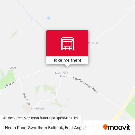 Heath Road, Swaffham Bulbeck map