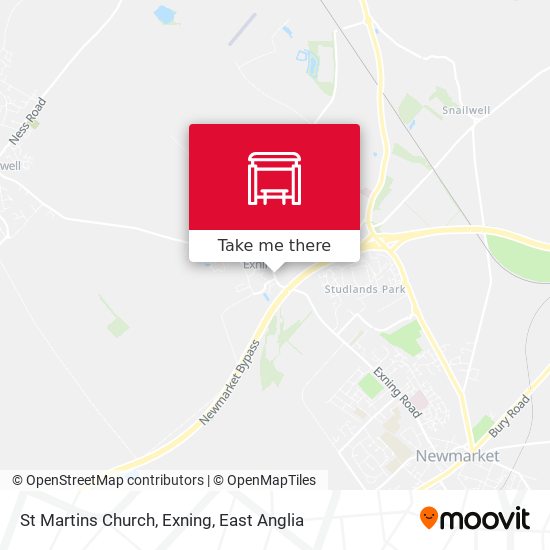 St Martins Church, Exning map