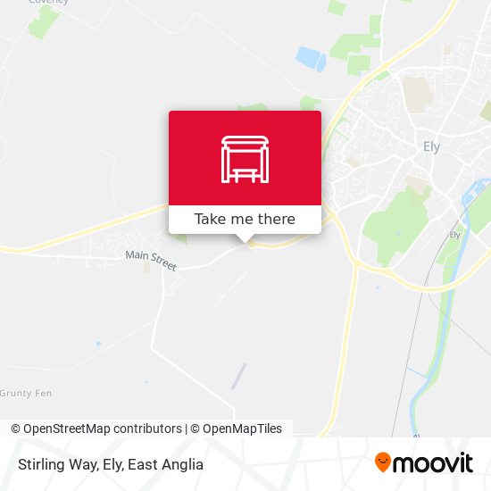 Stirling Way, Ely map