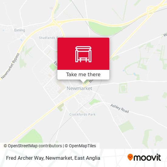 Fred Archer Way, Newmarket map