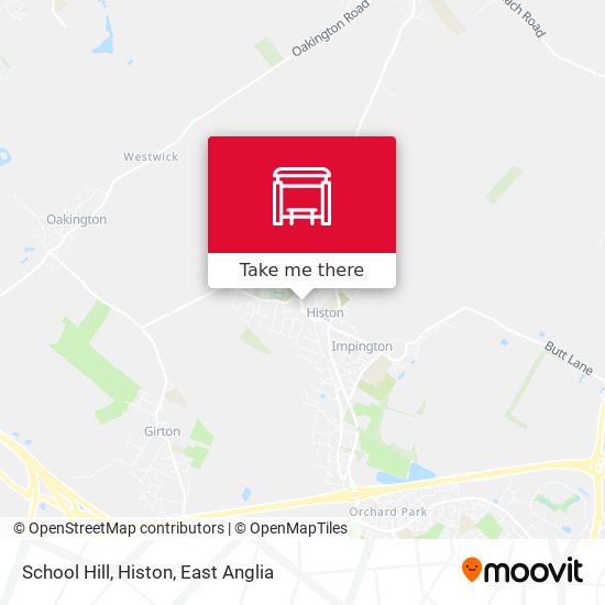 School Hill, Histon map