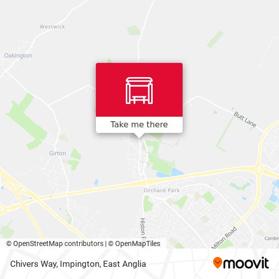 Chivers Way, Impington map