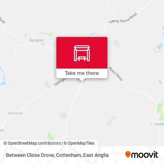 Between Close Drove, Cottenham map